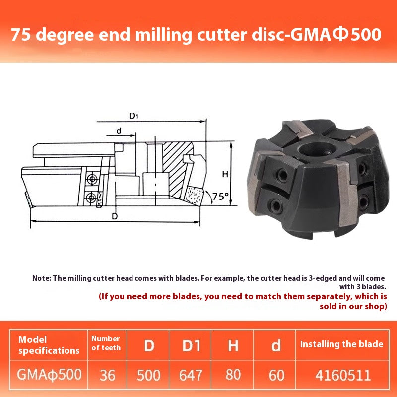 6024 75 Degree Milling Cutter Block Face Heavy Duty Boring Machine Milling Machine Roughing 80 100 Indexable Cutter Pad Type Cutter Block GMA63 Shandong Denso Pricision Tools Co.,Ltd.